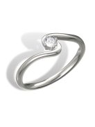 Gyűrűguru eljegyzési gyűrű 0.1ct szintetikus gyémánttal BRK182  