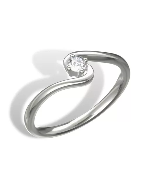 Gyűrűguru eljegyzési gyűrű 0.1ct szintetikus gyémánttal BRK182  