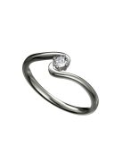 Gyűrűguru eljegyzési gyűrű 0.1ct szintetikus gyémánttal BRK182  