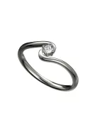 Gyűrűguru eljegyzési gyűrű 0.1ct szintetikus gyémánttal BRK182  
