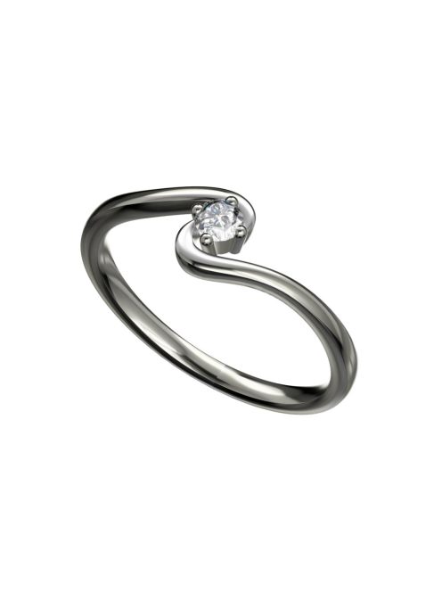 Gyűrűguru eljegyzési gyűrű 0.1ct szintetikus gyémánttal BRK182  