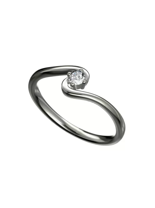 Gyűrűguru eljegyzési gyűrű 0.1ct szintetikus gyémánttal BRK182  