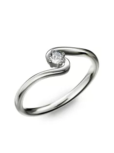   Gyűrűguru eljegyzési gyűrű 0.1ct I/SI gyémánttal BRK182  