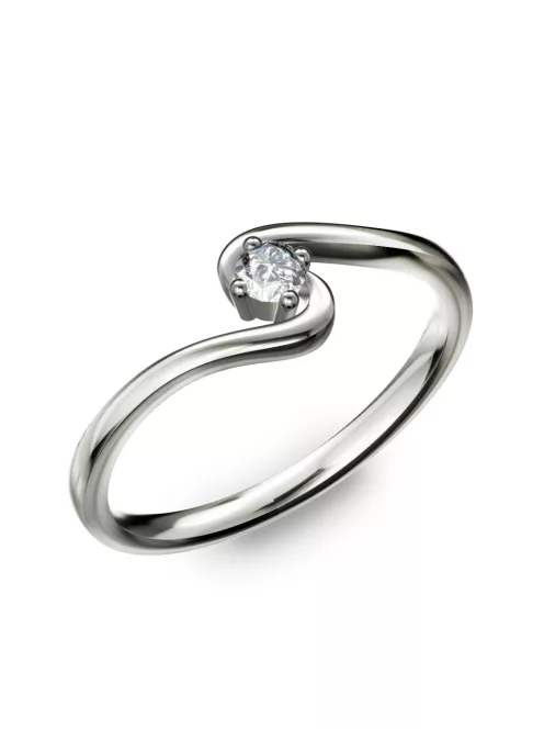 Gyűrűguru eljegyzési gyűrű 0.1ct I/SI gyémánttal BRK182  