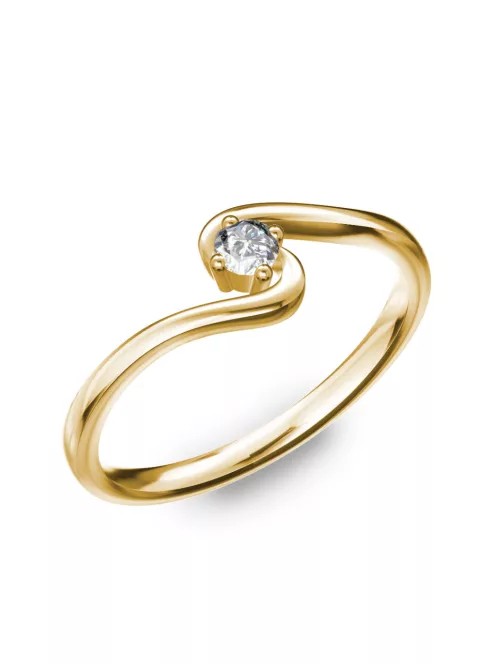 Gyűrűguru eljegyzési gyűrű 0.1ct I/SI gyémánttal BRK182  