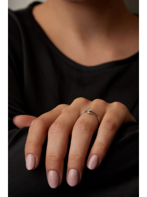 Gyűrűguru eljegyzési gyűrű 0.1ct H/SI gyémánttal BRK182  
