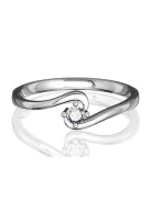 Gyűrűguru eljegyzési gyűrű 0.1ct I/SI gyémánttal BRK182  