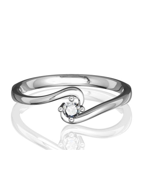 Gyűrűguru eljegyzési gyűrű 0.1ct H/SI gyémánttal BRK182  