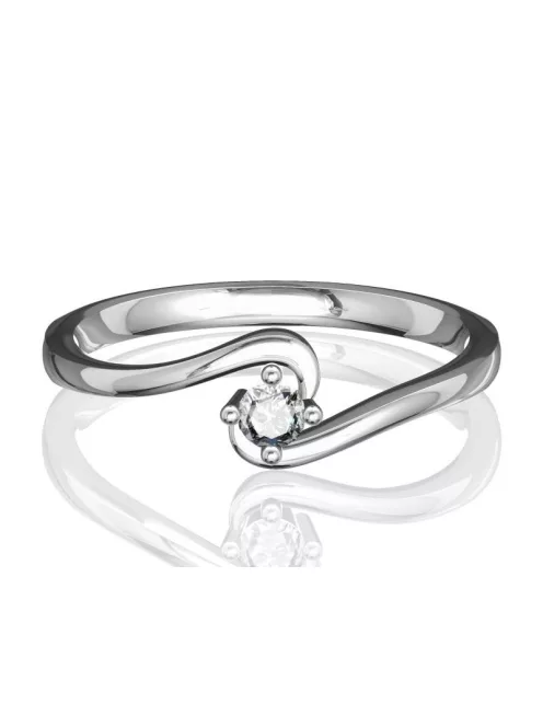 Gyűrűguru eljegyzési gyűrű 0.1ct I/SI gyémánttal BRK182  