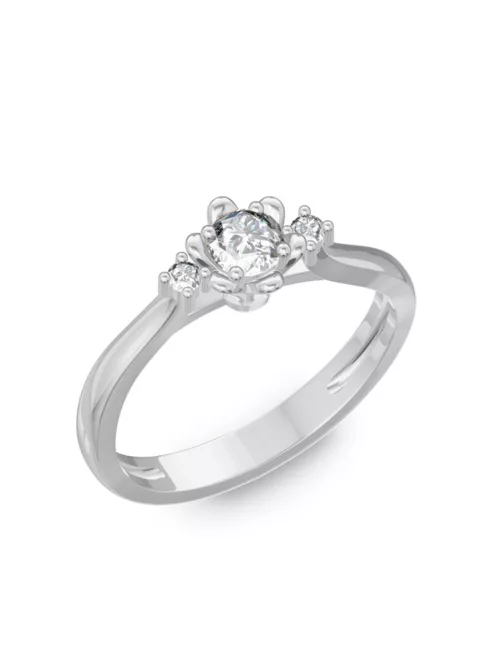  Gyűrűguru eljegyzési gyűrű 0,1ct szintetikus gyémánttal BRK188 