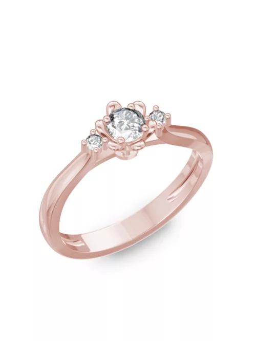  Gyűrűguru eljegyzési gyűrű 0,1ct szintetikus gyémánttal BRK188 