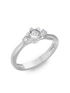  Gyűrűguru eljegyzési gyűrű 0,1ct H/SI gyémánttal BRK188 
