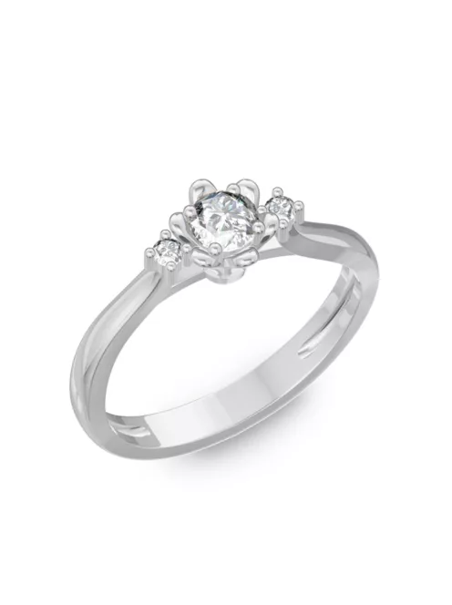  Gyűrűguru eljegyzési gyűrű 0,1ct I/SI gyémánttal BRK188 