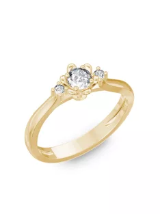    Gyűrűguru eljegyzési gyűrű 0,1ct I/SI gyémánttal BRK188 