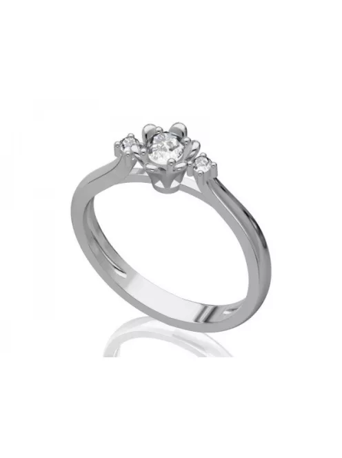  Gyűrűguru eljegyzési gyűrű 0,1ct I/SI gyémánttal BRK188 