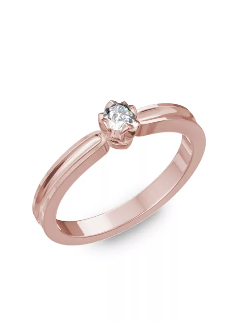  Gyűrűguru eljegyzési gyűrű 0,1ct szintetikus gyémánttal BRK190 