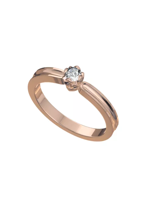  Gyűrűguru eljegyzési gyűrű 0,1ct I/SI gyémánttal BRK190 