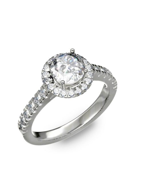  Gyűrűguru eljegyzési gyűrű 0,8ct szintetikus gyémánttal BRK201 