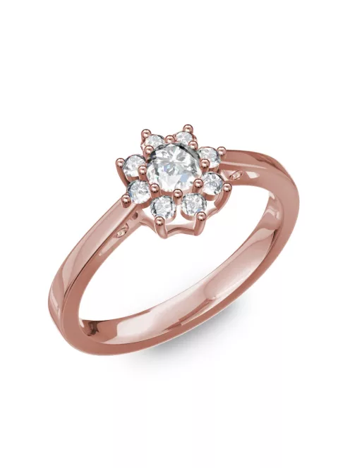 Gyűrűguru eljegyzési gyűrű 0,25Ct I/SI gyémánttal BRK217 