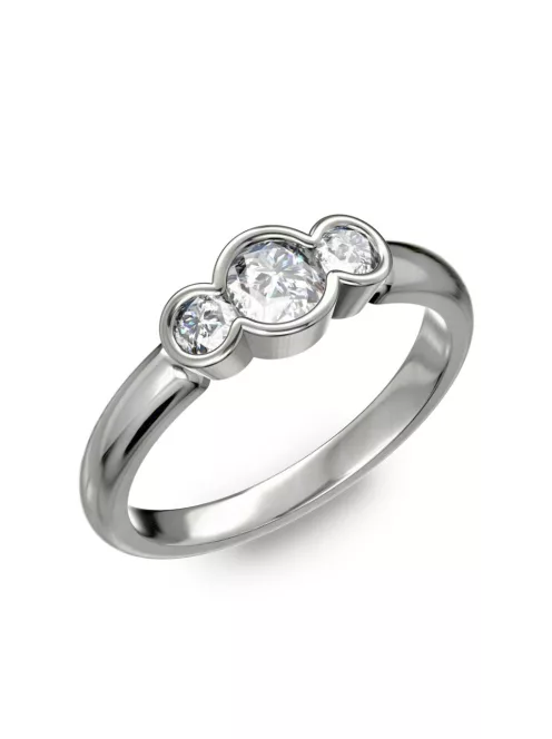 Gyűrűguru eljegyzési gyűrű 0,40Ct I/SI gyémánttal BRK218 
