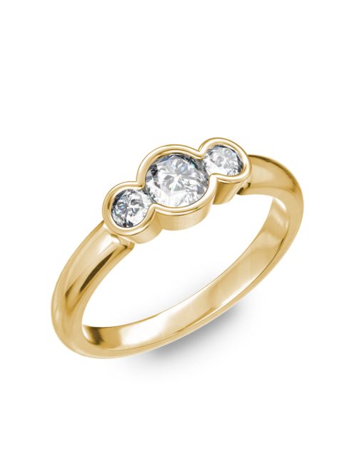 Gyűrűguru eljegyzési gyűrű 0,40Ct szintetikus gyémánttal BRK218 