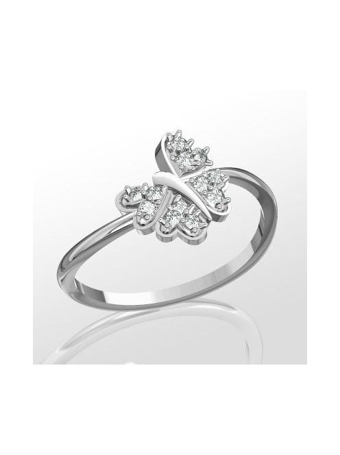 Gyűrűguru eljegyzési gyűrű szintetikus gyémánttal BRK224 