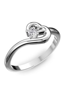   Gyűrűguru eljegyzési gyűrű  0.07ct szintetikus gyémánttal BRK225 