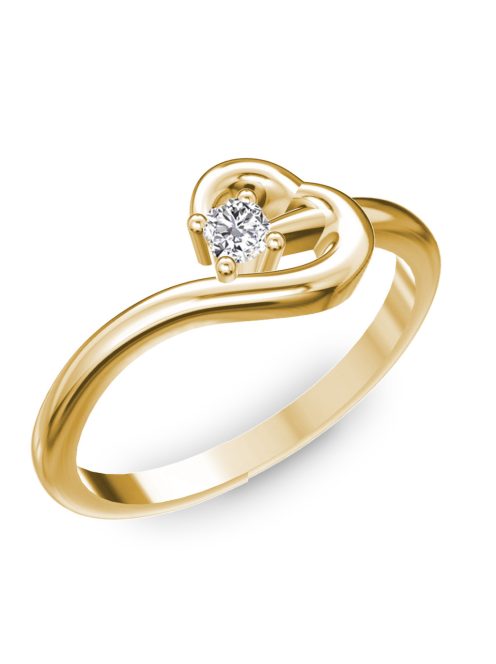 Gyűrűguru eljegyzési gyűrű  0.07ct szintetikus gyémánttal BRK225 