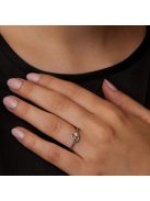 Gyűrűguru eljegyzési gyűrű  0.07ct szintetikus gyémánttal BRK225 