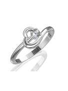 Gyűrűguru eljegyzési gyűrű  0.07ct szintetikus gyémánttal BRK225 