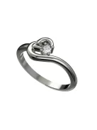 Gyűrűguru eljegyzési gyűrű  0.07ct szintetikus gyémánttal BRK225 
