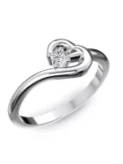 Gyűrűguru eljegyzési gyűrű  0.07ct I/SI gyémánttal BRK225 