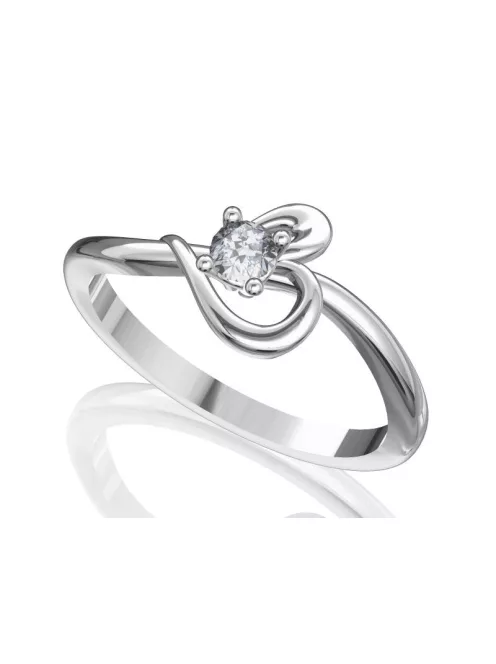 Gyűrűguru eljegyzési gyűrű  0.07ct I/SI gyémánttal BRK225 