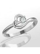 Gyűrűguru eljegyzési gyűrű 0.1ct szintetikus gyémánttal BRK225 