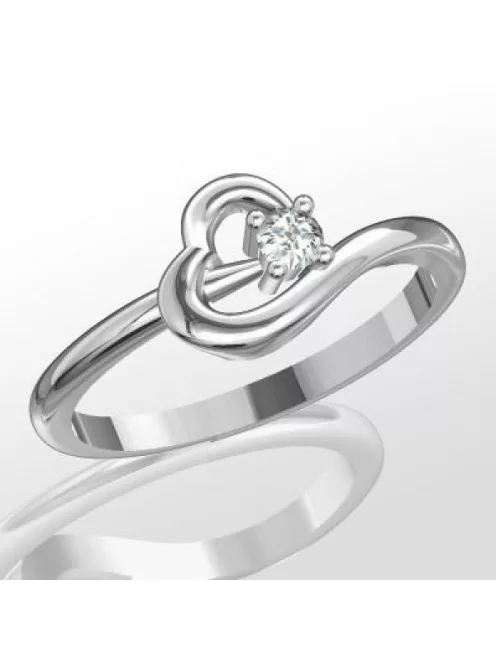 Gyűrűguru eljegyzési gyűrű 0.1ct szintetikus gyémánttal BRK225 