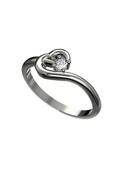 Gyűrűguru eljegyzési gyűrű 0.1ct szintetikus gyémánttal BRK225 