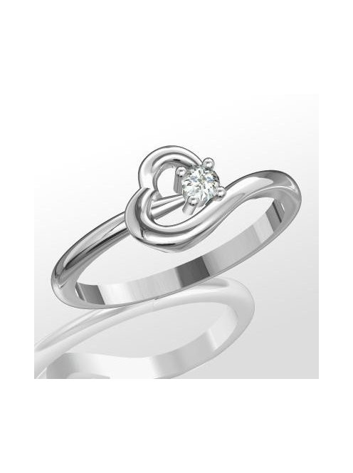 Gyűrűguru eljegyzési gyűrű 0.1ct gyémánttal BRK225 