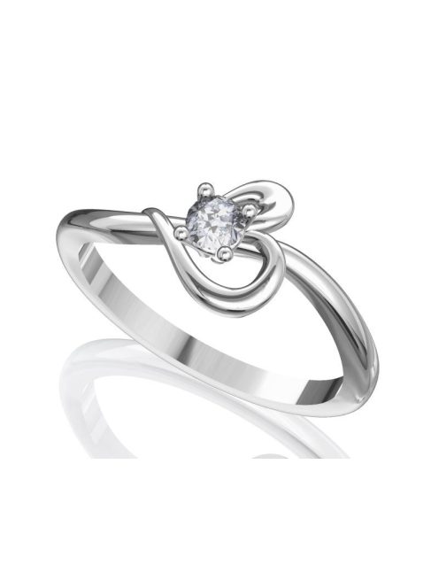 Gyűrűguru eljegyzési gyűrű 0.1ct gyémánttal BRK225 