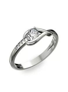   Gyűrűguru eljegyzési gyűrű 0.17ct szintetikus gyémánttal BRK 231  