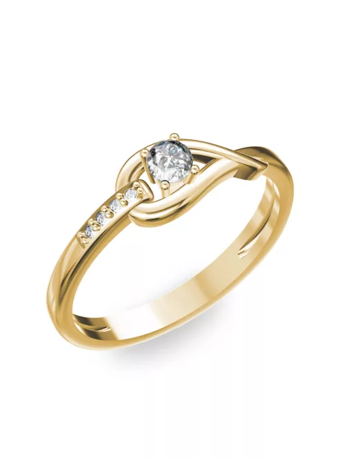 Gyűrűguru eljegyzési gyűrű 0.17ct szintetikus gyémánttal BRK 231  