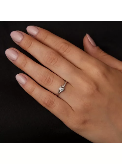 Gyűrűguru eljegyzési gyűrű 0.17ct szintetikus gyémánttal BRK 231  
