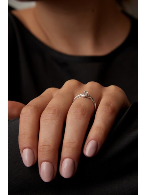 Gyűrűguru eljegyzési gyűrű 0.17ct szintetikus gyémánttal BRK 231  