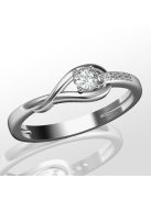 Gyűrűguru eljegyzési gyűrű 0.17ct szintetikus gyémánttal BRK 231  