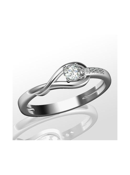 Gyűrűguru eljegyzési gyűrű 0.17ct szintetikus gyémánttal BRK 231  