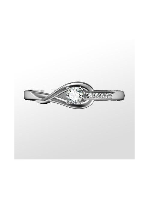 Gyűrűguru eljegyzési gyűrű 0.17ct szintetikus gyémánttal BRK 231  