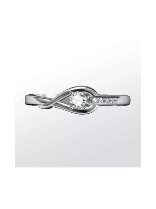 Gyűrűguru eljegyzési gyűrű 0.17ct szintetikus gyémánttal BRK 231  