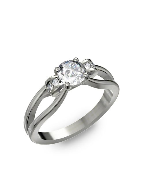 Gyűrűguru eljegyzési gyűrű 0.5ct H/SI gyémánttal BRK237 