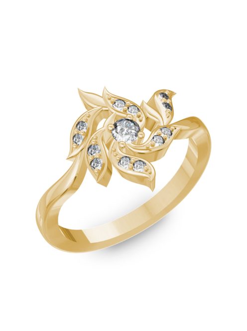 Gyűrűguru eljegyzési gyűrű szintetikus gyémánttal BRK 252 