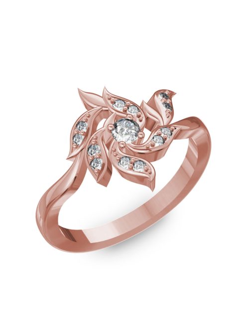 Gyűrűguru eljegyzési gyűrű szintetikus gyémánttal BRK 252 