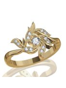 Gyűrűguru eljegyzési gyűrű szintetikus gyémánttal BRK 252 